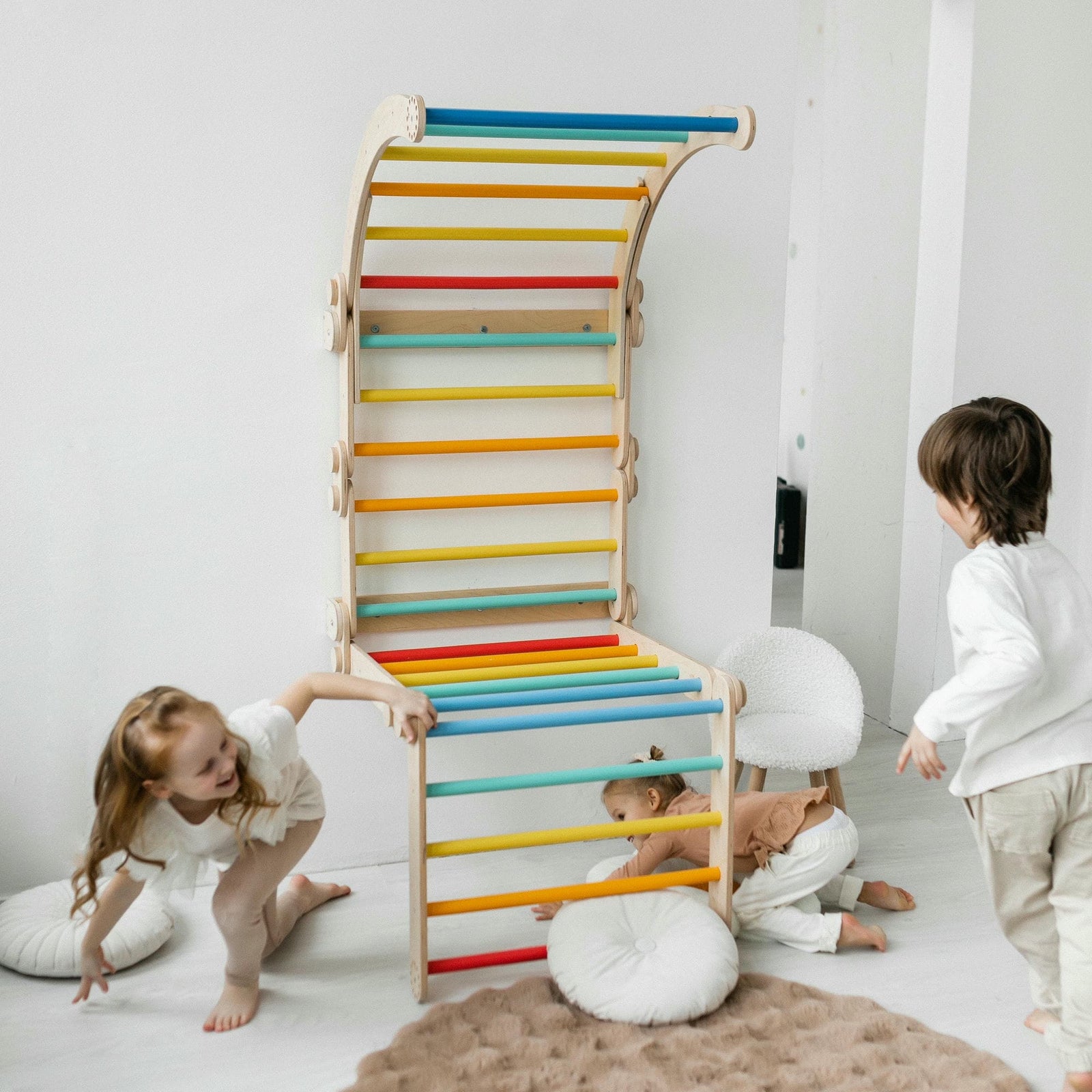 BusyKids klimrek – sprossenwand regenboog – productbeeld 9
