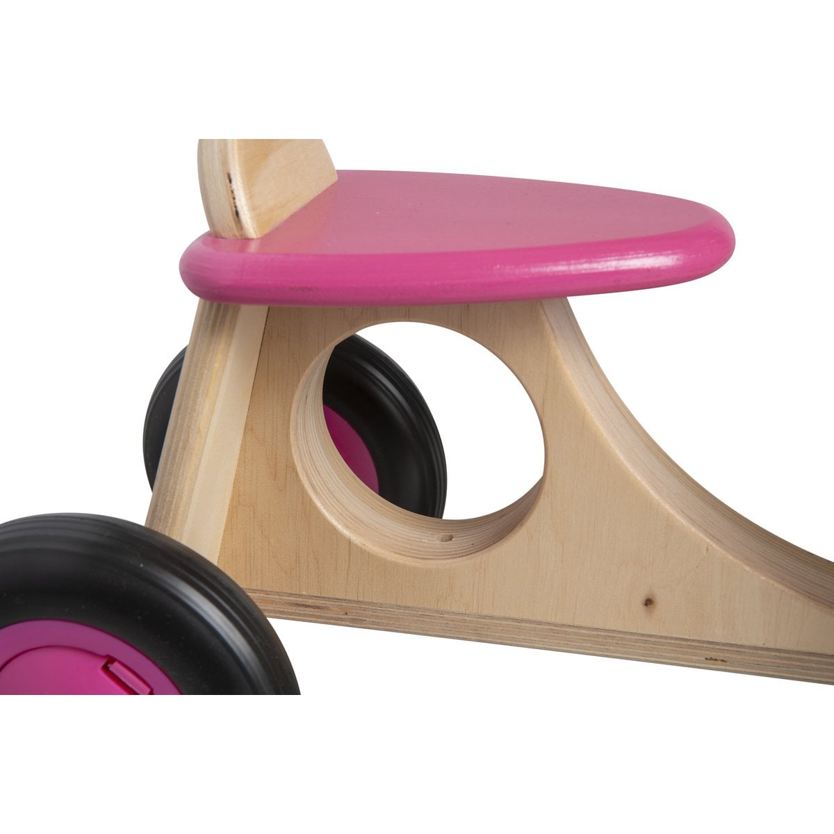 Van Dijk Toys houten kinder loop bakfiets vanaf 1 jaar - Roze (Kinderopvang kwaliteit)