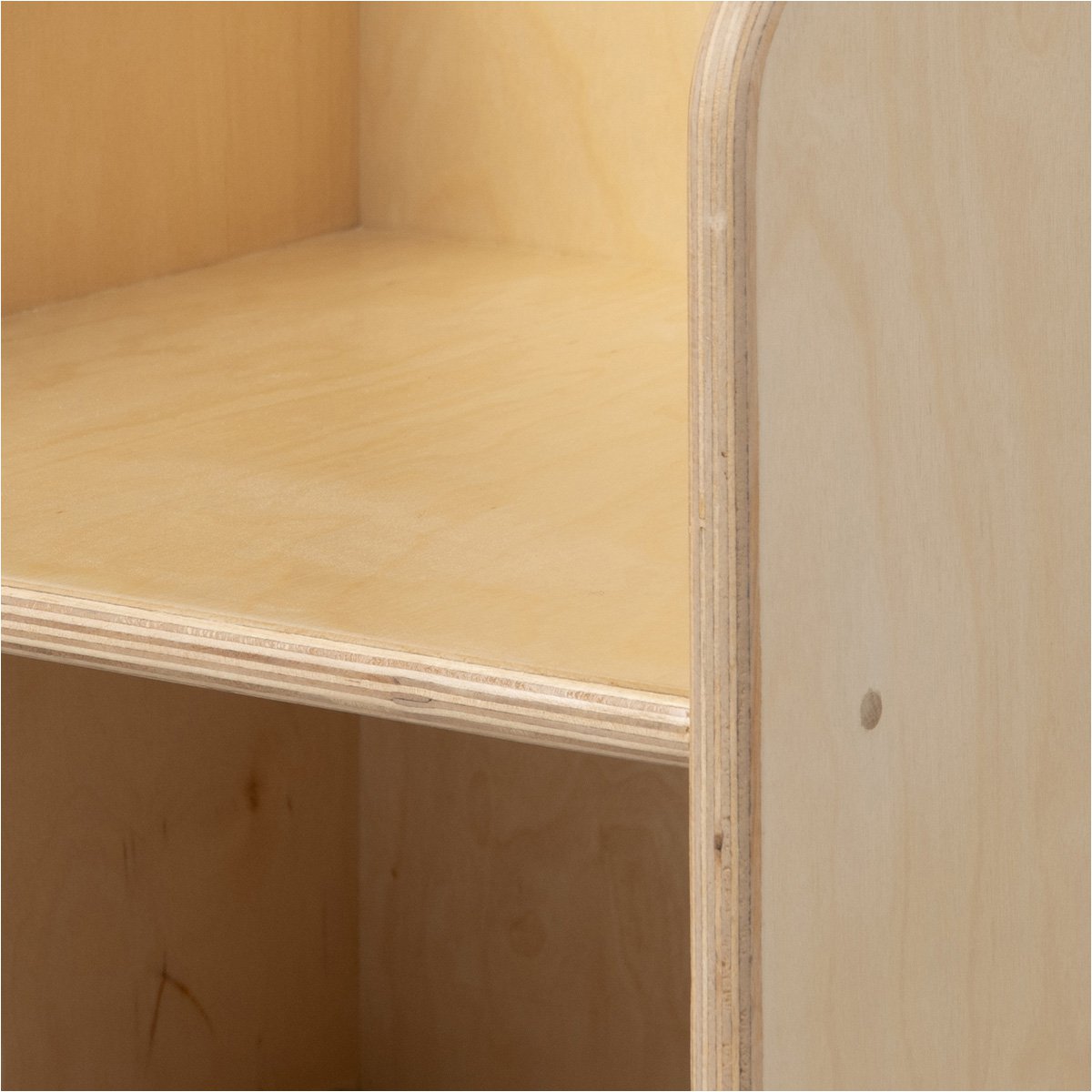 Van Dijk Toys houten kubusstoel / kinderstoel Naturel - 35x35x35 cm vanaf 1 jaar (kinderopvang kwaliteit)