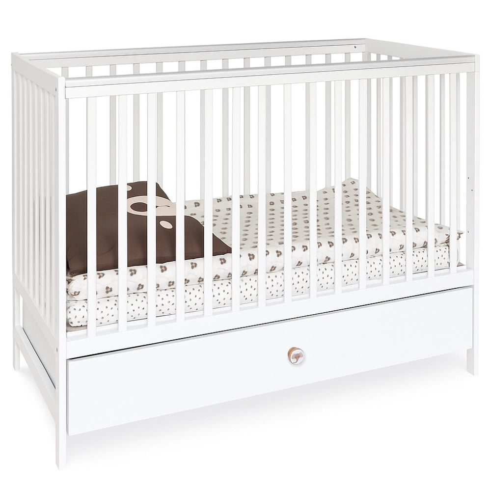 ATB DODO lit bébé 120 × 60 cm avec tiroir – blanc – vue supplémentaire 5