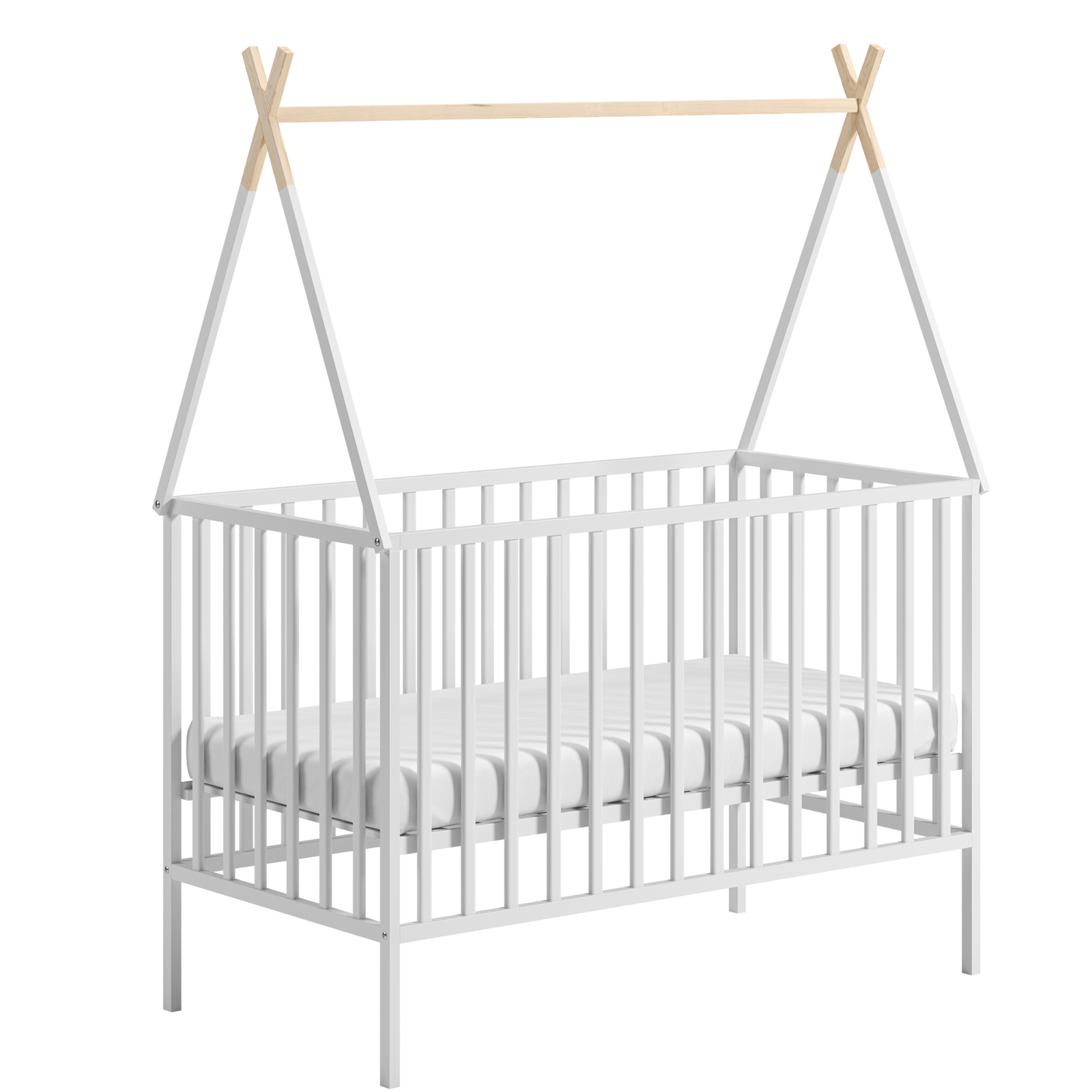 ATB TIPI lit bébé 120 × 60 cm – blanc – vue supplémentaire 3