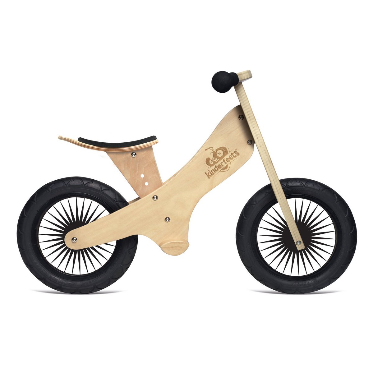 Kinderfeets houten loopfiets klassiek vanaf 2 jaar - Naturel Hout