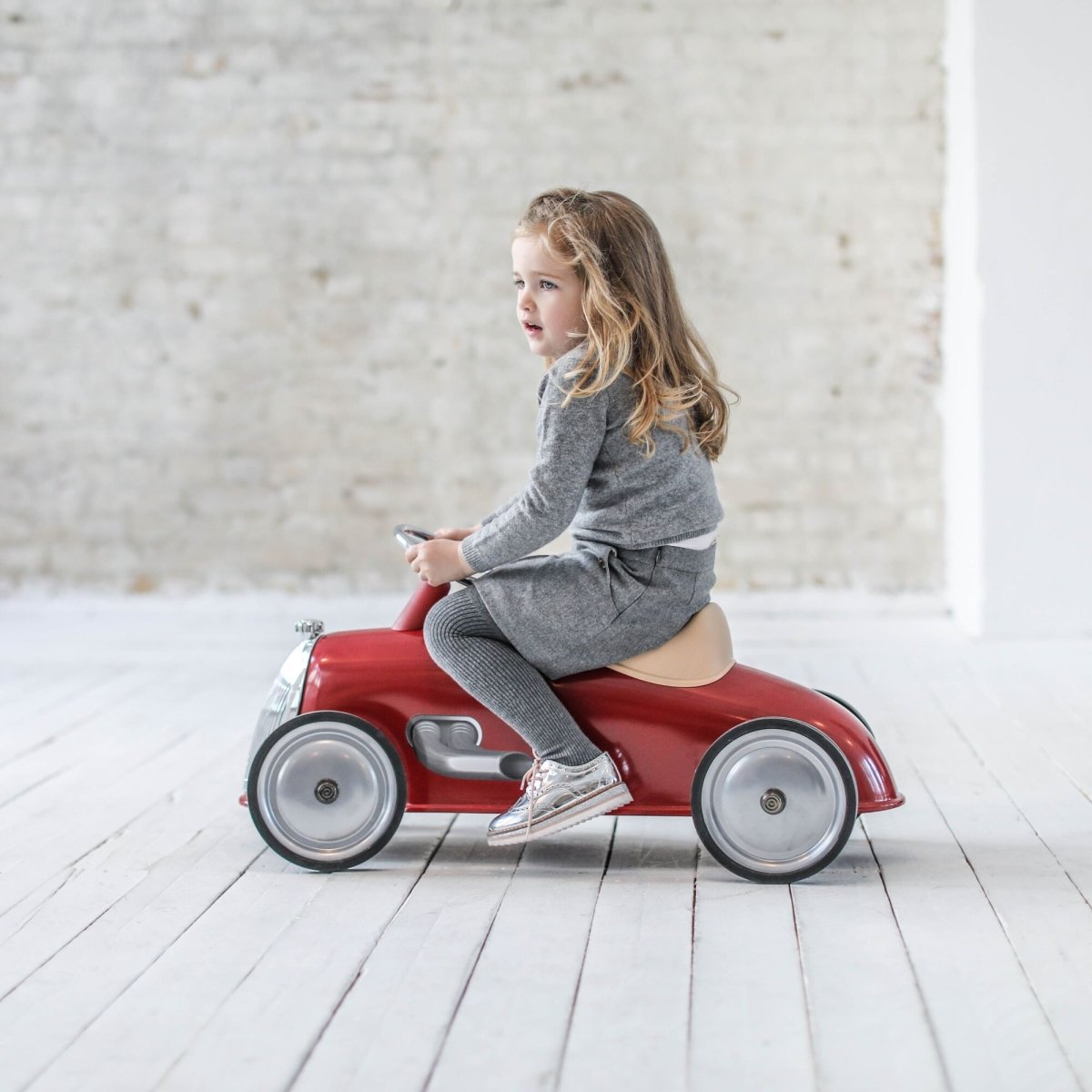 Baghera Rider vintage loopauto - rood - Loopauto