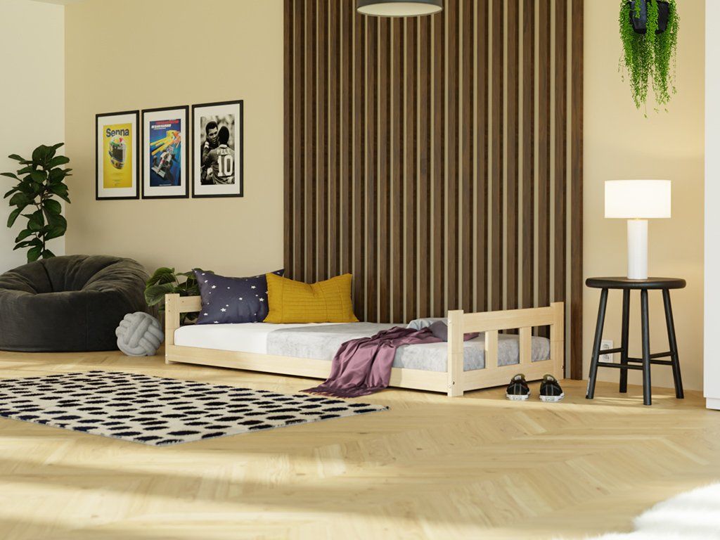 Benlemi FENCE laag kinderbed met hoofdborden in de kinderkamer