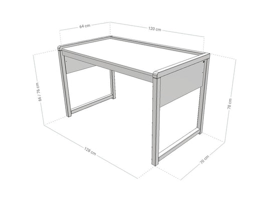 STOLLY meegroeibureau in kinderkamer twee bladhoogtes