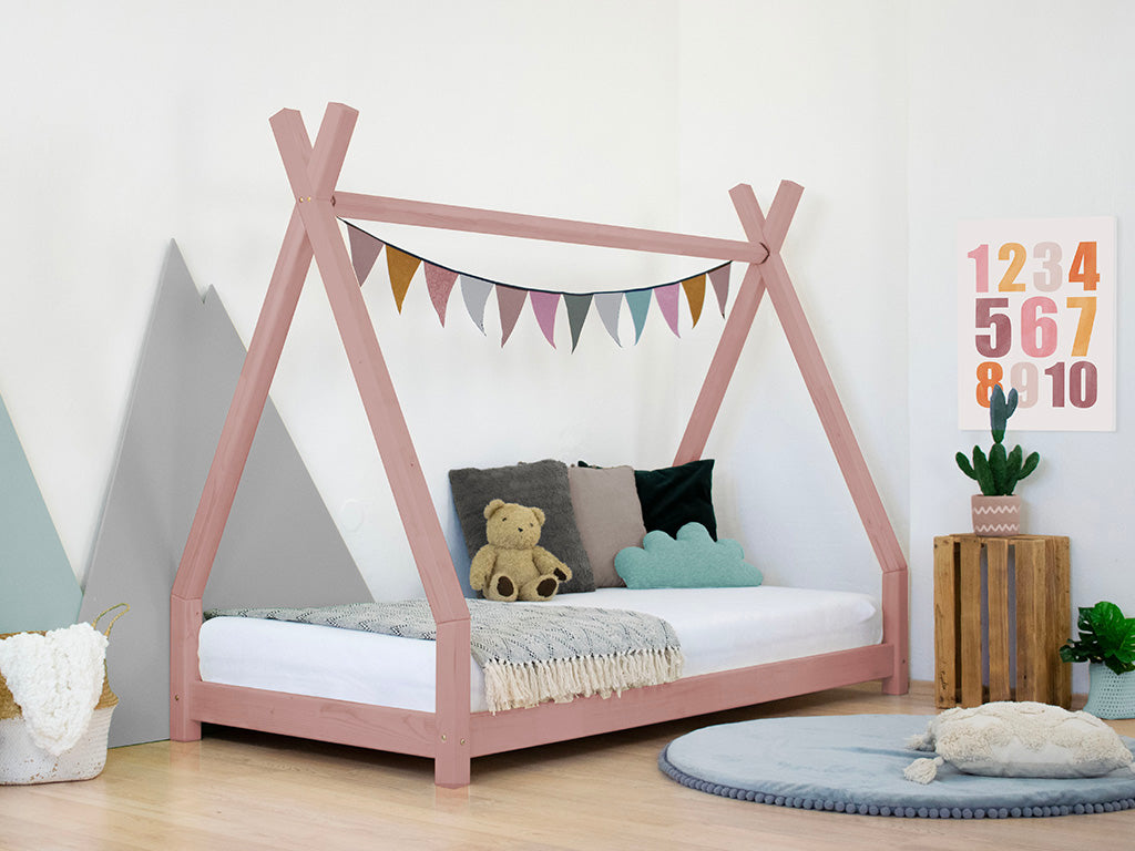 Benlemi NAKANA tipi bed in pastelroze