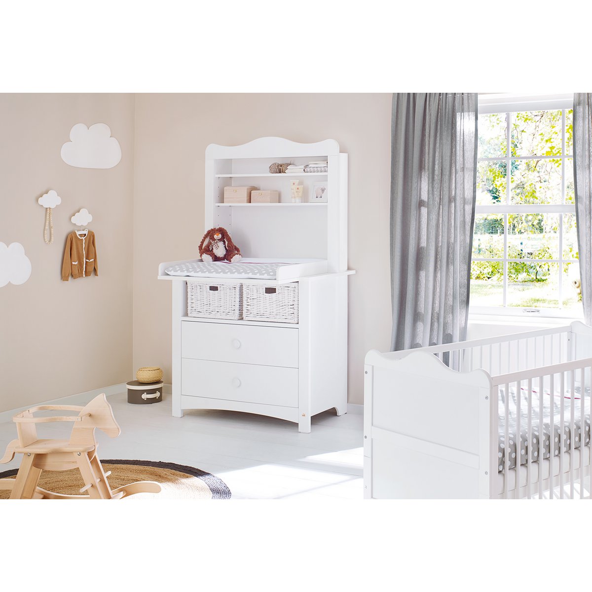 Commode Florentina breed met plankunit – 2-delig