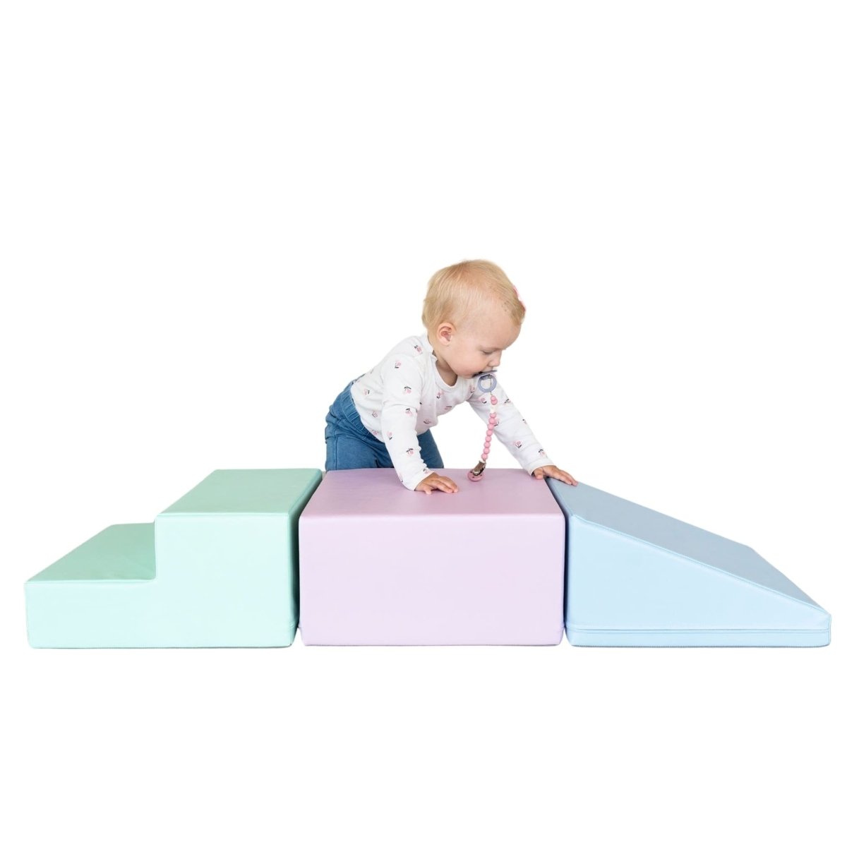 soft play set met modulaire foamblokken voor baby's peuters en kleuters
