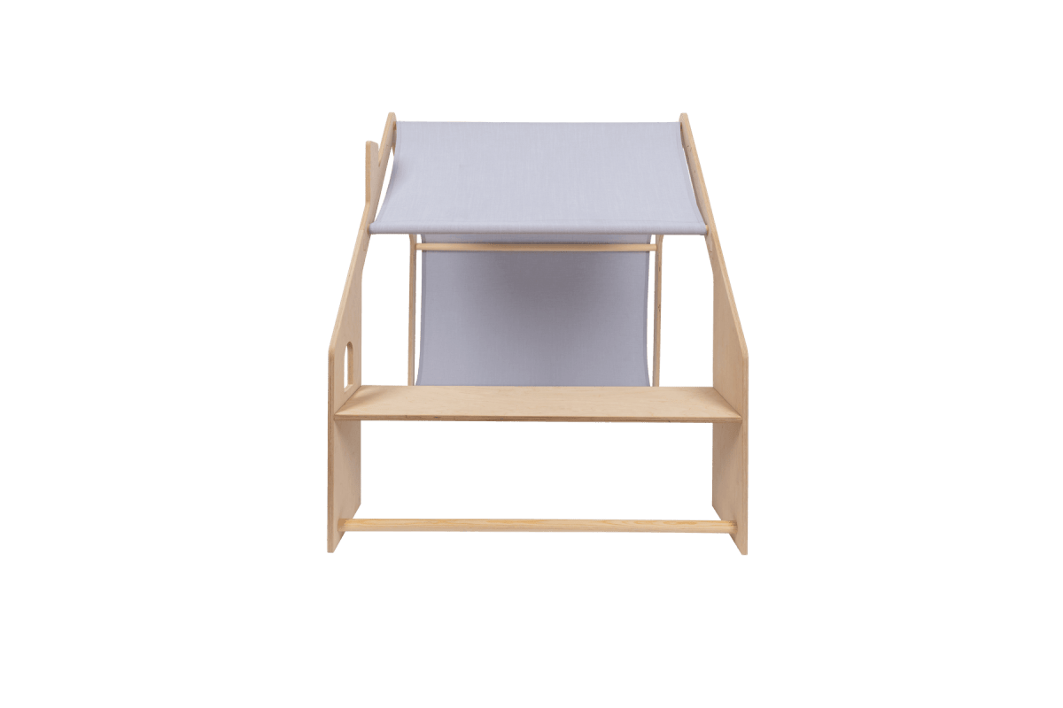 houten speelhuisje naturel met blauw dak voor kinderkamer, aanvullende productfoto 6