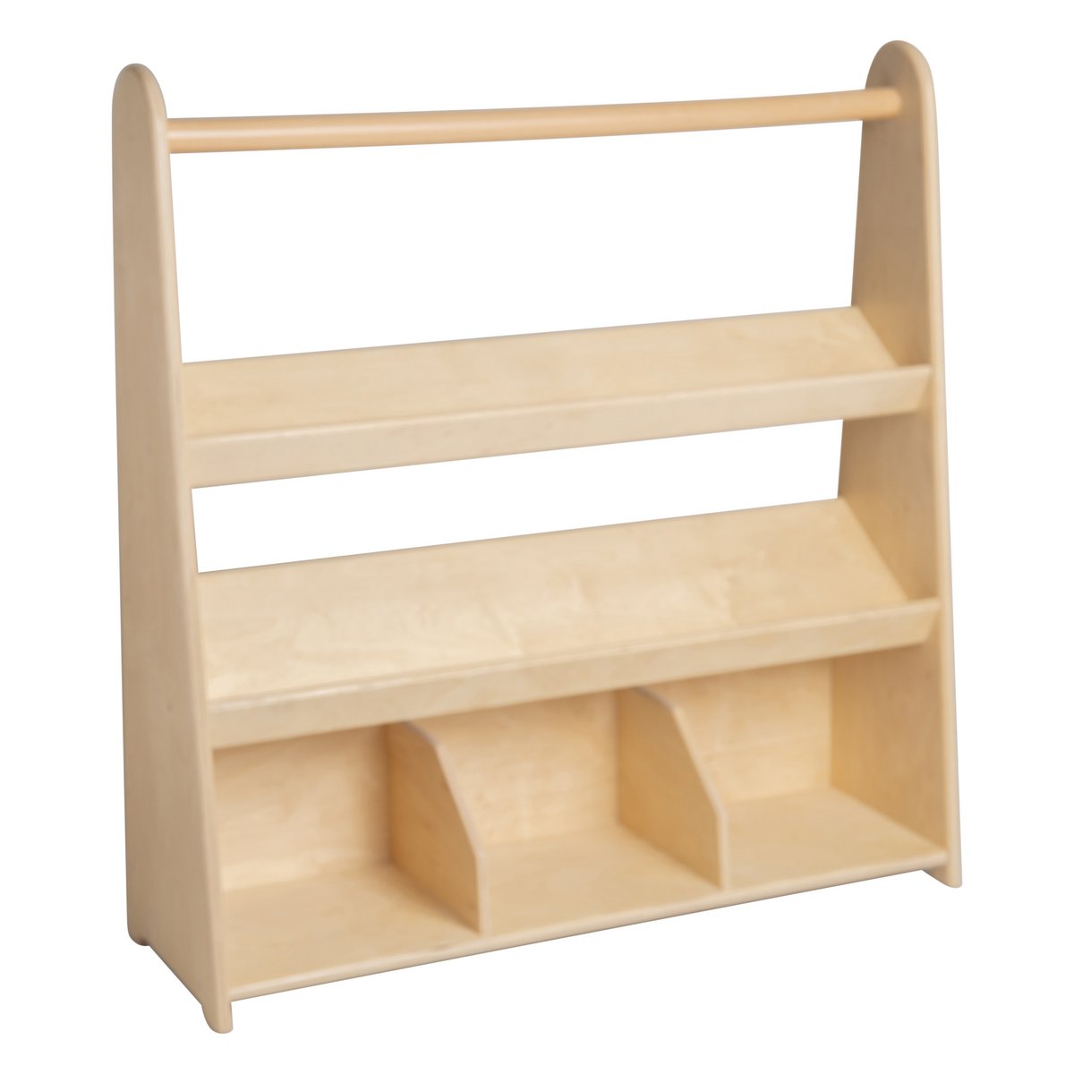 Van Dijk Toys houten kinder boekenkast / boekenrek met 3 schappen (Kinderopvang kwaliteit) -