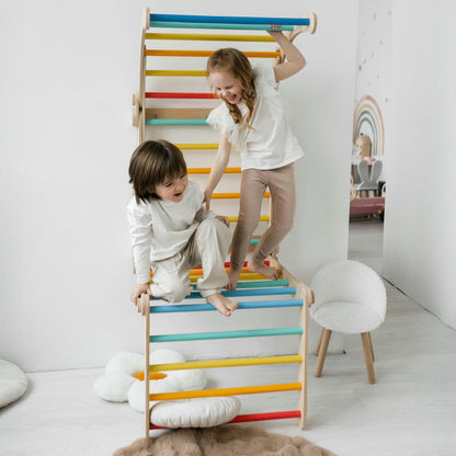 BusyKids klimrek – sprossenwand regenboog