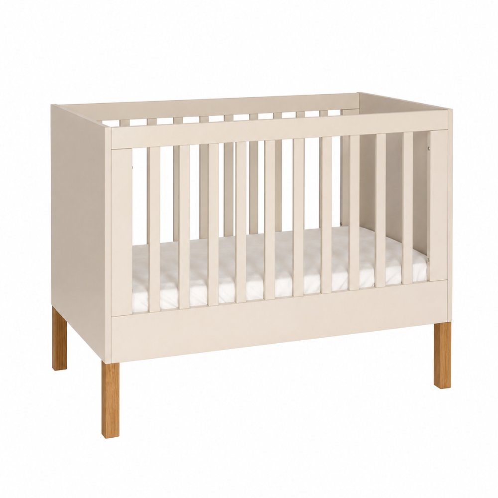 ATB ILA 120 × 60 cm ledikant with safety rail – cashmere – extra productafbeelding