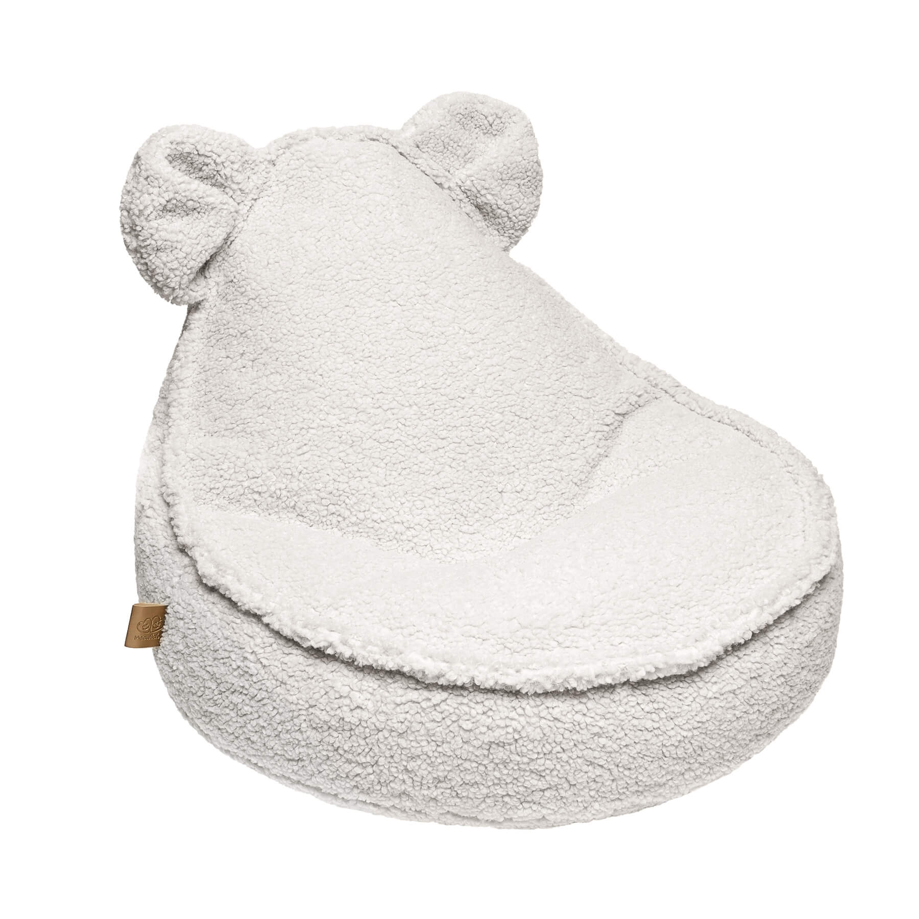 kinderzitzak van teddystof in crème voor peuters en kleuters van 1 tot 4 jaar