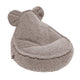MeowBaby Bearly teddystof kinderzitzak met oortjes — Light grey