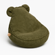 MeowBaby Aesthetic ribfluweel kinderzitzak met oortjes — Khaki