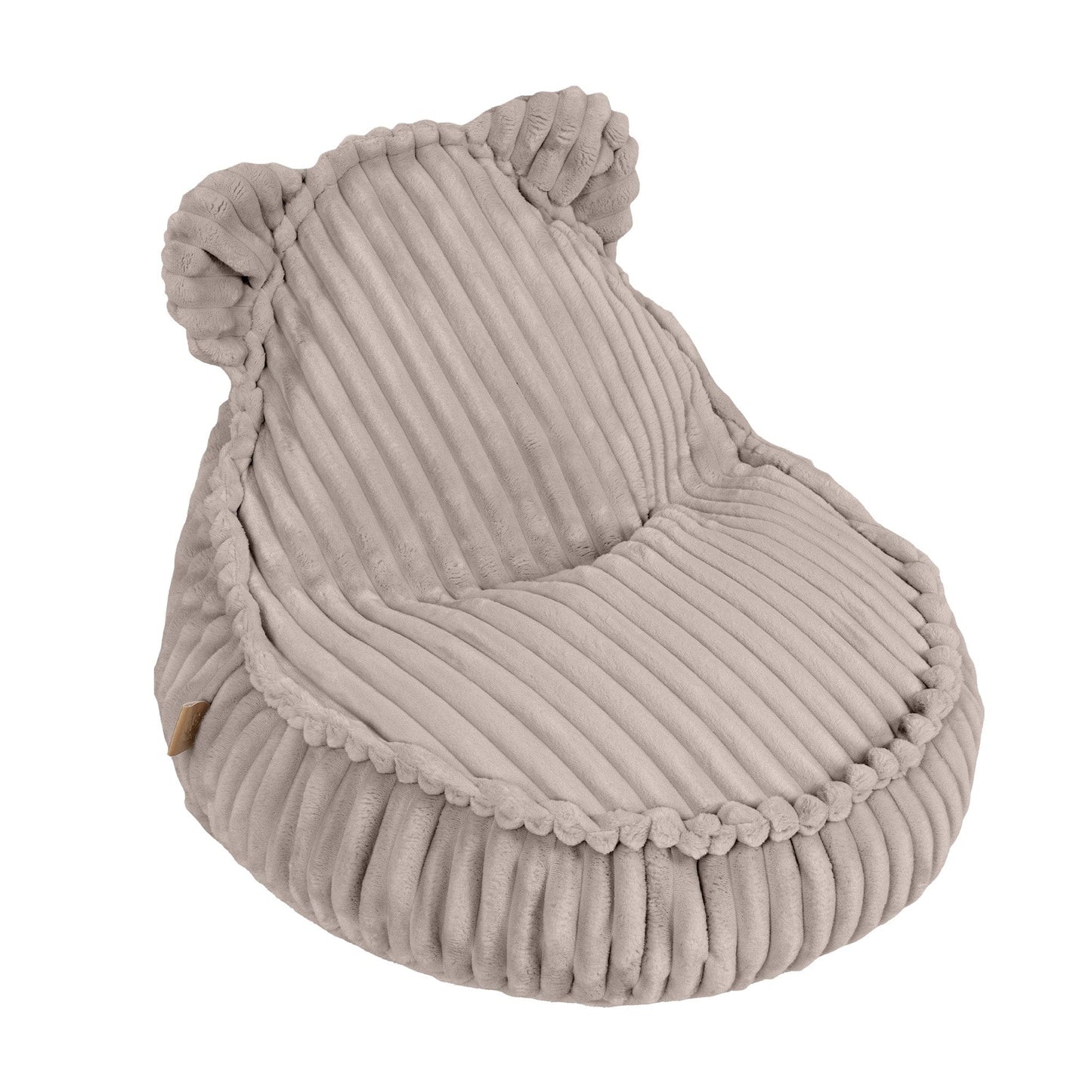 kinderzitzak van teddystof in beige voor peuters en kleuters van 1 tot 4 jaar