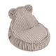 MeowBaby Churros grove ribstof kinderzitzak met oortjes — Pebble Beige