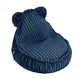 MeowBaby Churros grove ribstof kinderzitzak met oortjes — Midnight Blue