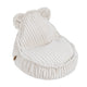 MeowBaby Churros grove ribstof kinderzitzak met oortjes — Cotton Candy White