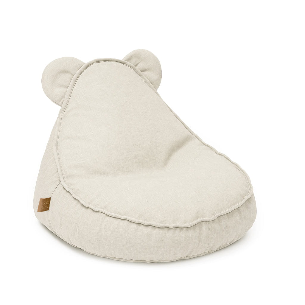 kinderzitzak van teddystof in beige voor peuters en kleuters van 1 tot 4 jaar
