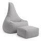 MeowBaby Outzy Tearo outdoor zitzak met voetensteun — grijs