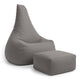 MeowBaby Outzy Tearo outdoor zitzak met voetensteun — taupe