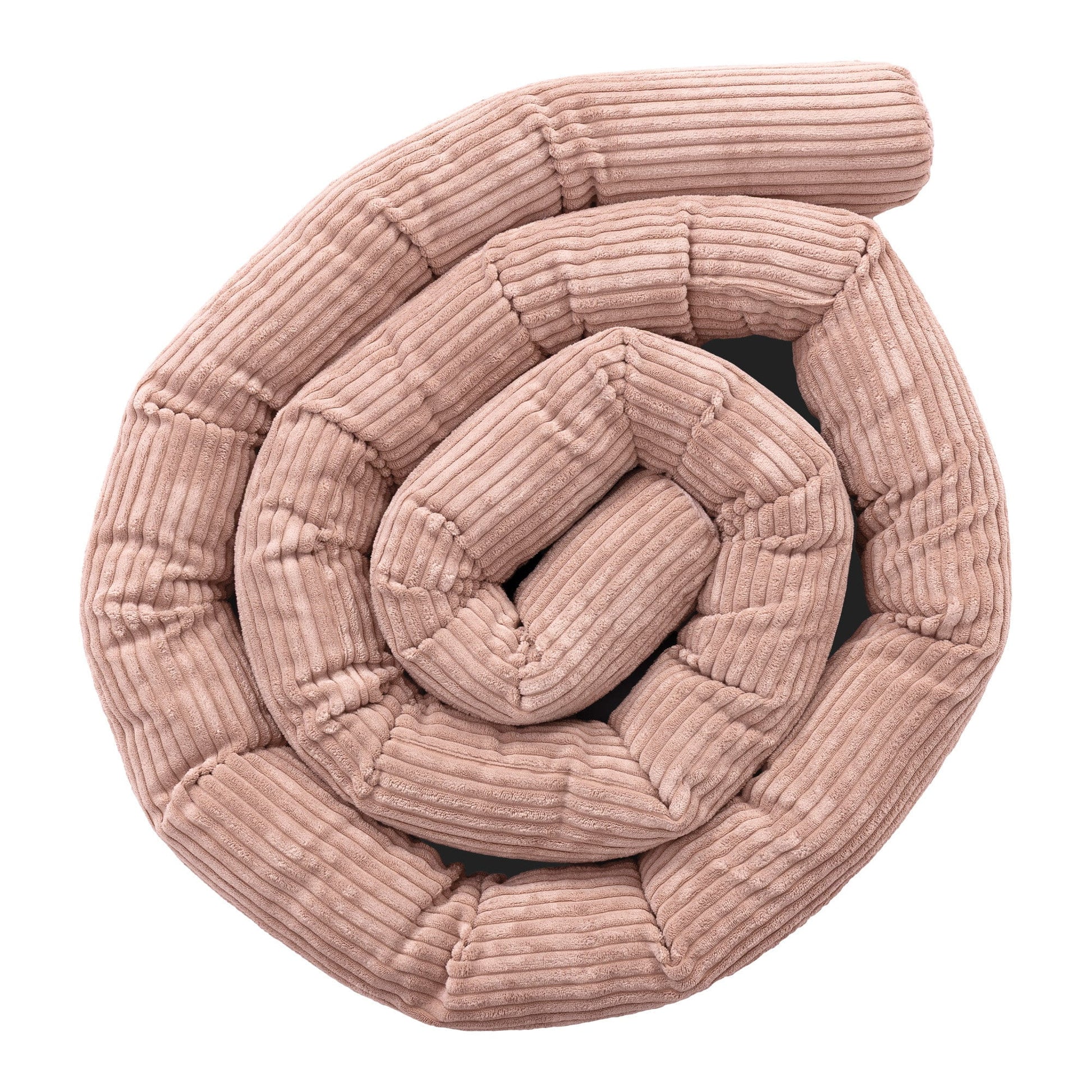 zachte bedomrander voor babybed in rolvorm in roze van 400 cm