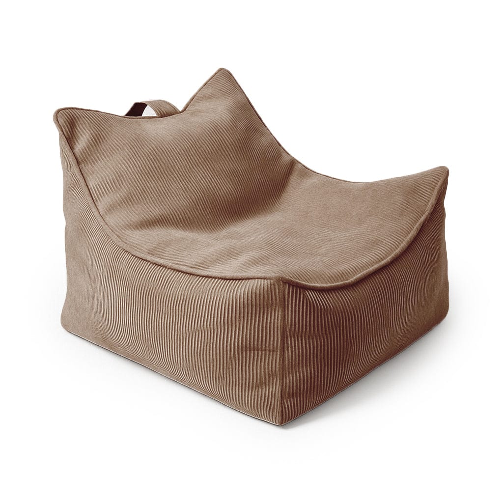 MeowBaby Slimcord fijne ribstof kinderzitzak — Brown