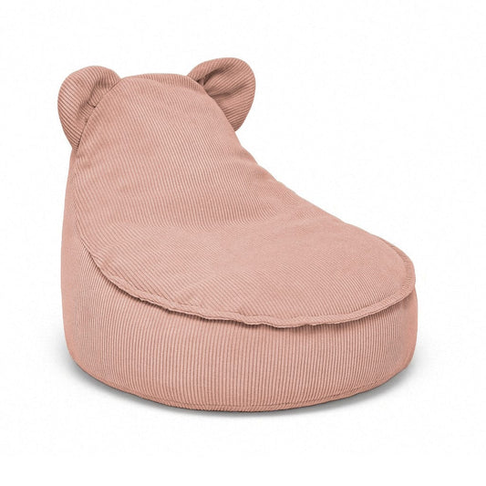 MeowBaby Slimcord fijne ribstof kinderzitzak met oortjes — Brick