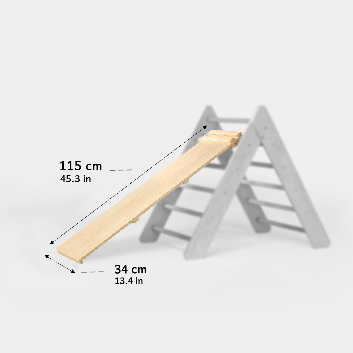 BusyKids Pikler groot set – driehoek, 2 planken & balanswip – regenboog