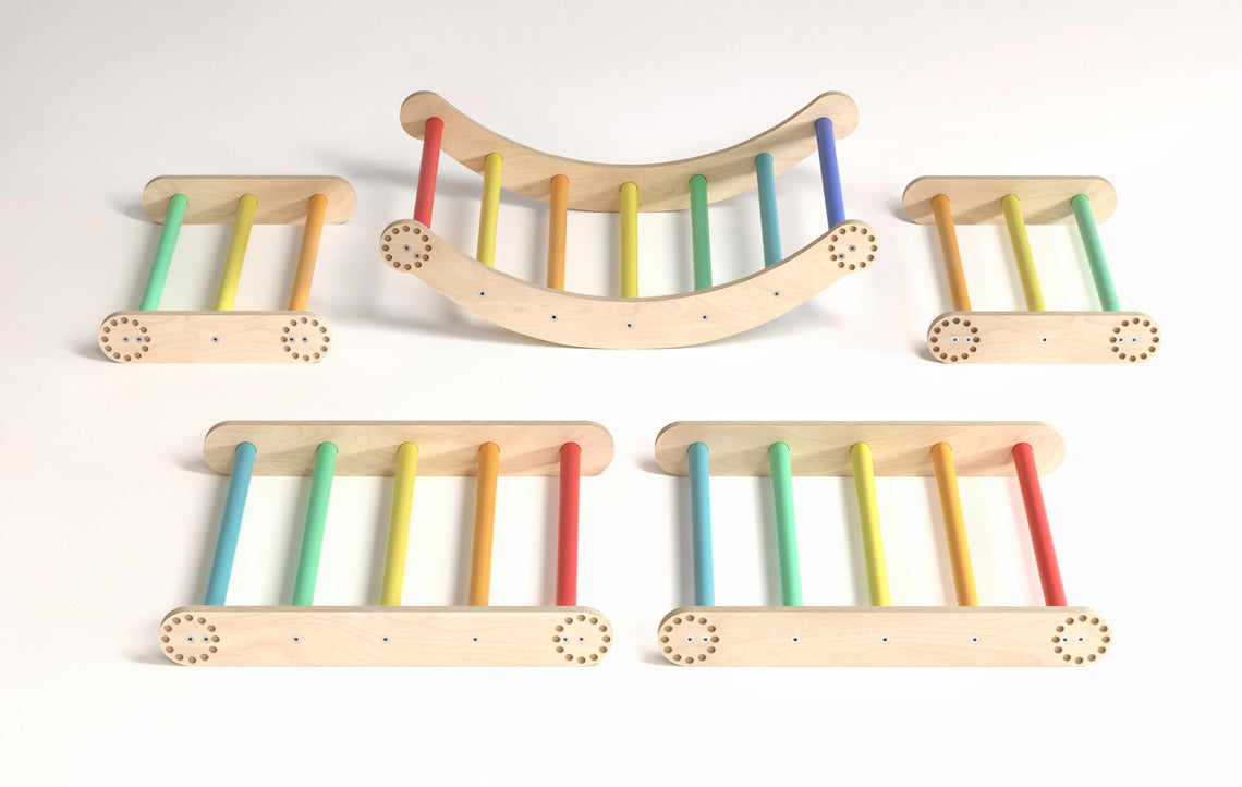 BusyKids klimrek – sprossenwand regenboog