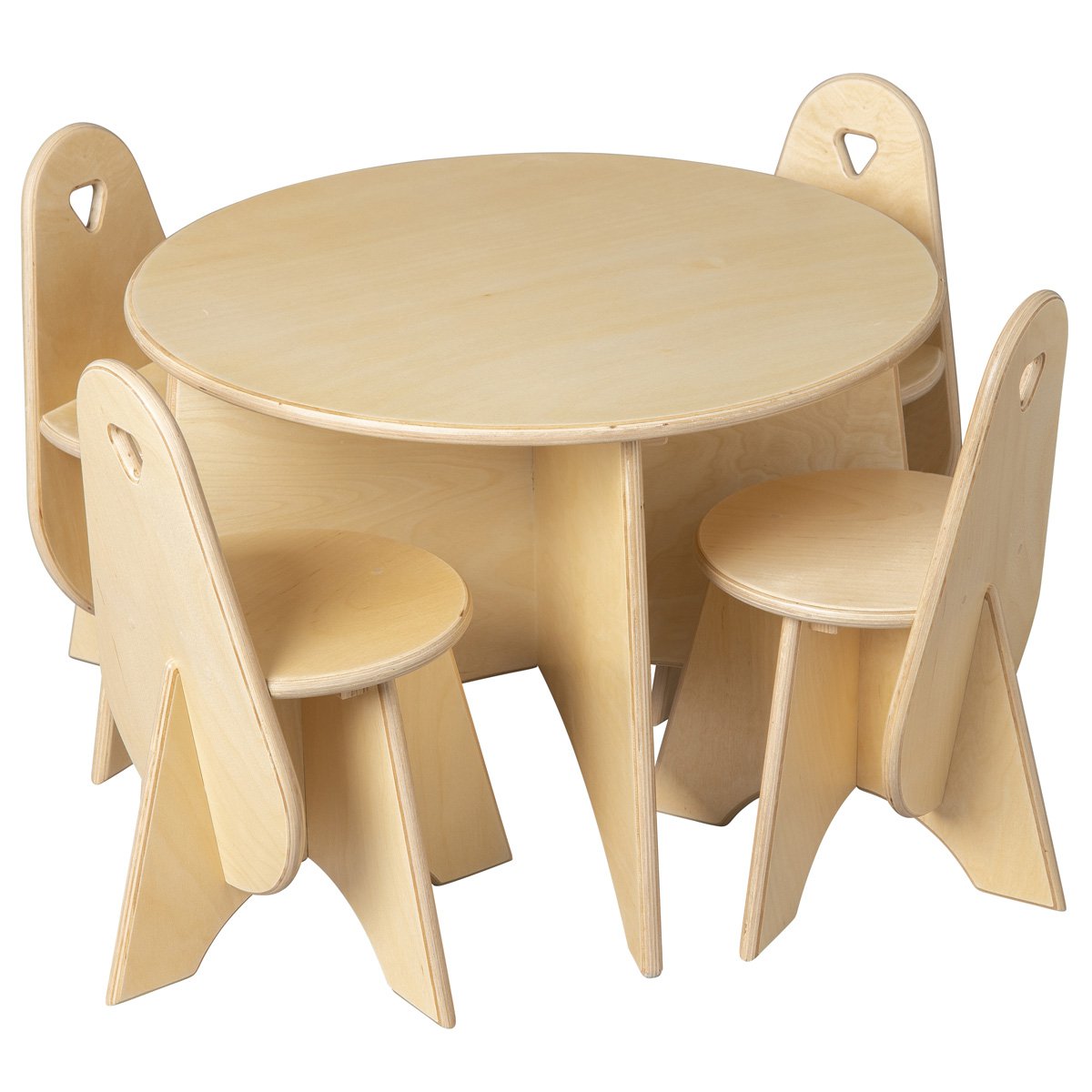 Van Dijk Toys houten Ronde tafel Apollo voor Peuters - Ø60cm hoogte 40cm - Naturel (kinderopvang kwaliteit)