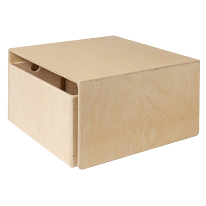 houten kindertafel met bank voor de speelhoek