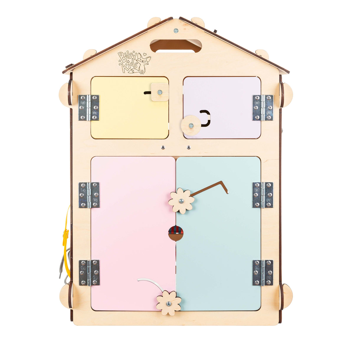 Maisonnette d'éveil BusyKids Busy Board – pastel naturel, édition limitée