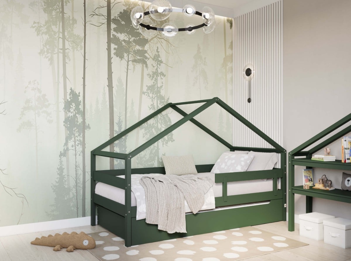 Lit cabane YappyHytte - 200x90 cm – photo supplémentaire, coloris vert