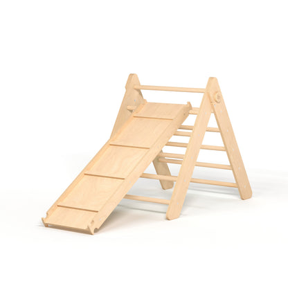 BusyKids Pikler klimdriehoek met plank – regenboog