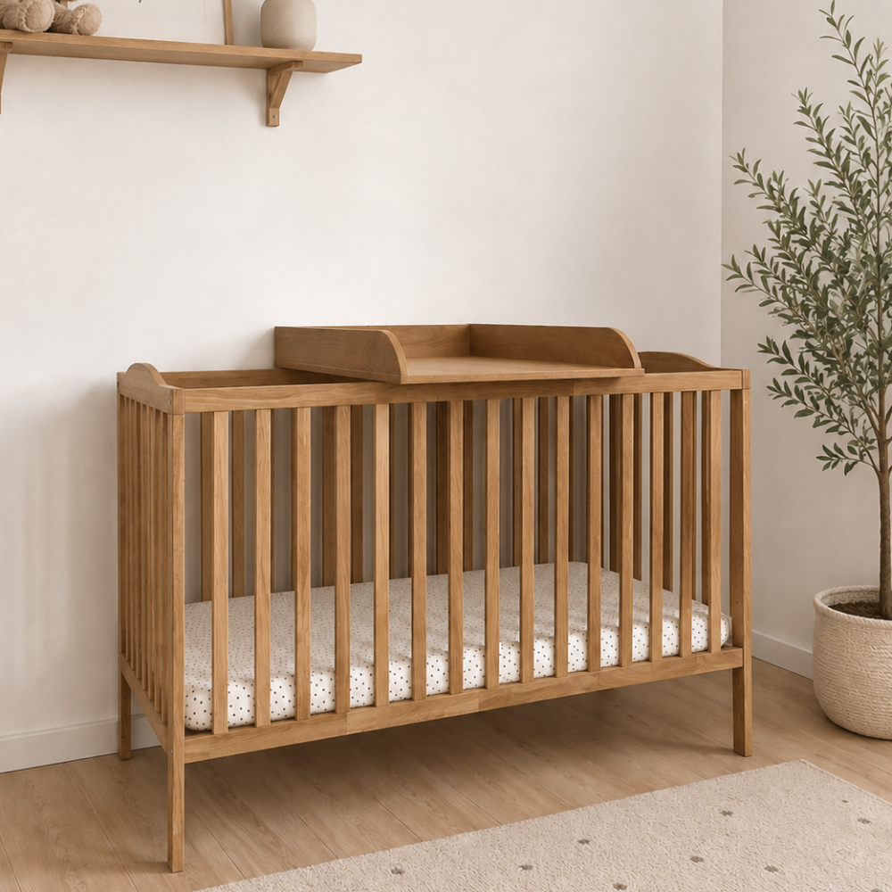 ATB plan à langer pour lit bébé – chêne caramel – vue supplémentaire 5