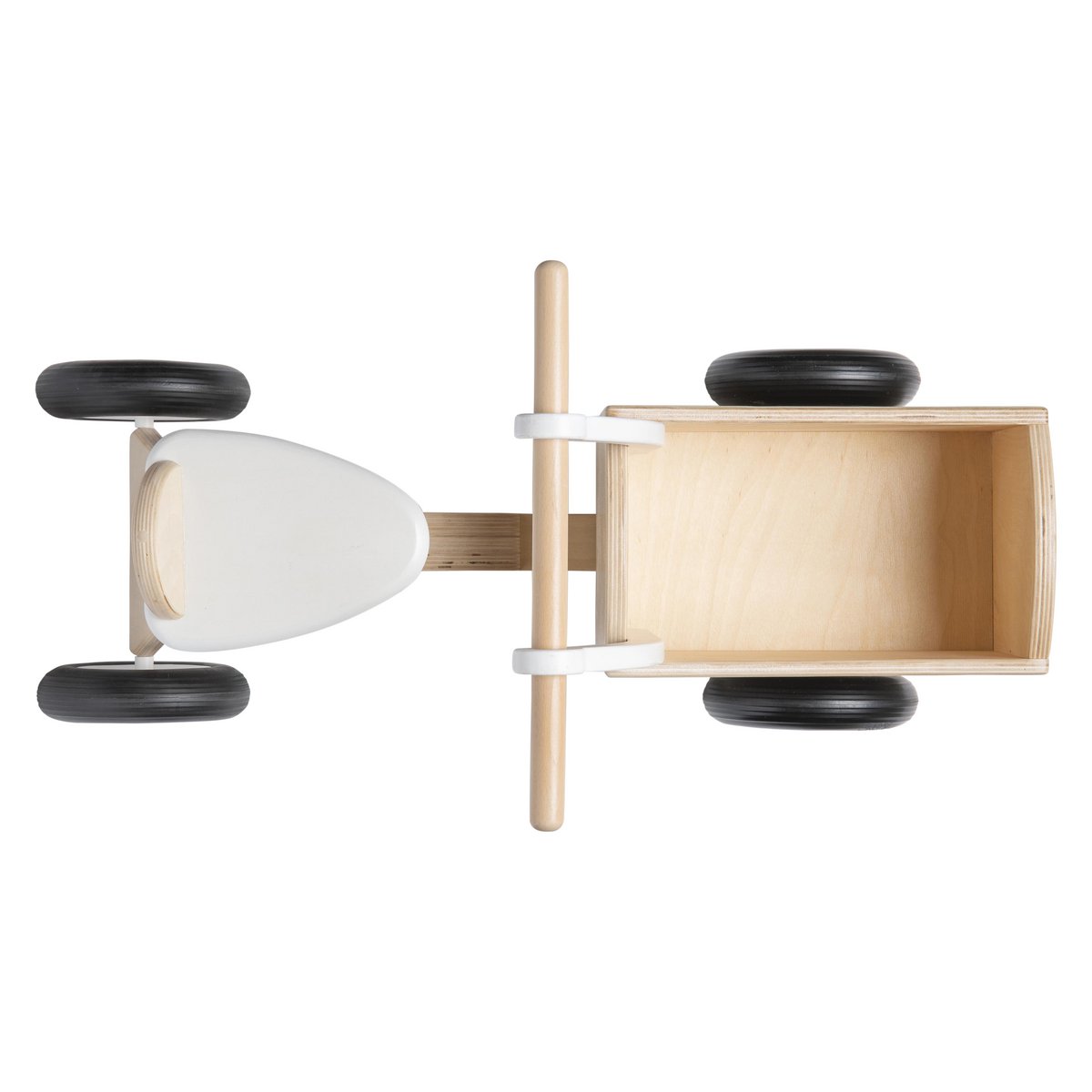 Van Dijk Toys houten kinder loop bakfiets vanaf 1 jaar - Wit (Kinderopvang kwaliteit)
