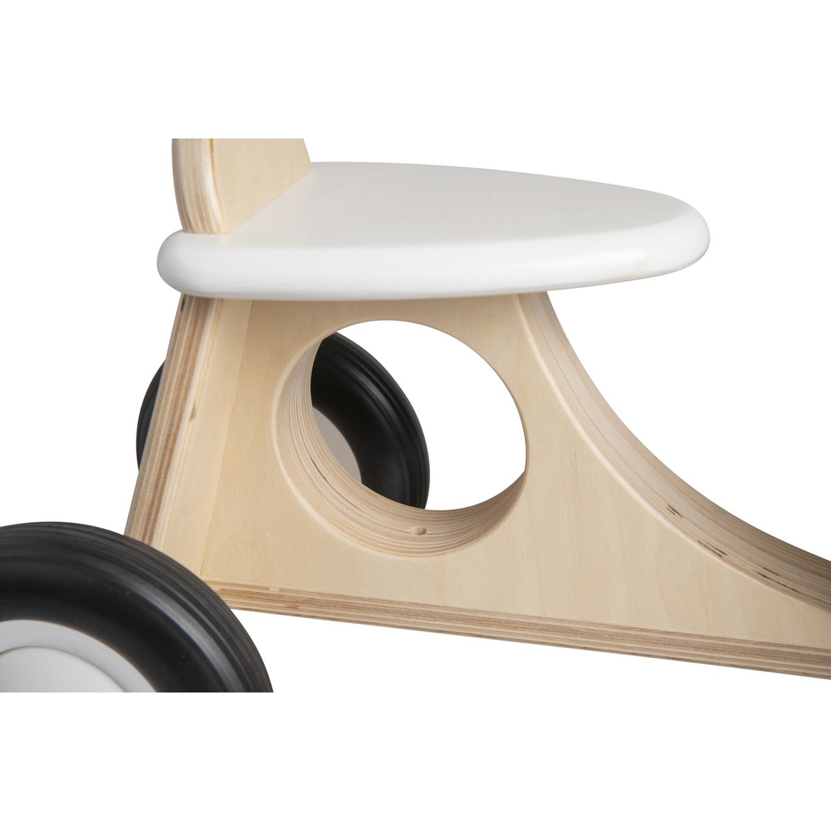 Van Dijk Toys houten kinder loop bakfiets vanaf 1 jaar - Wit (Kinderopvang kwaliteit)