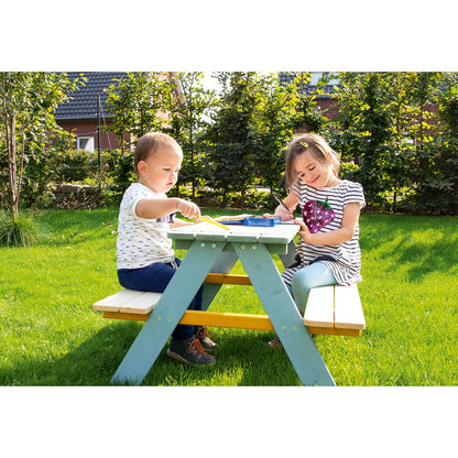 Kinderpicknicktafel Nicki für 4, veelkleurig