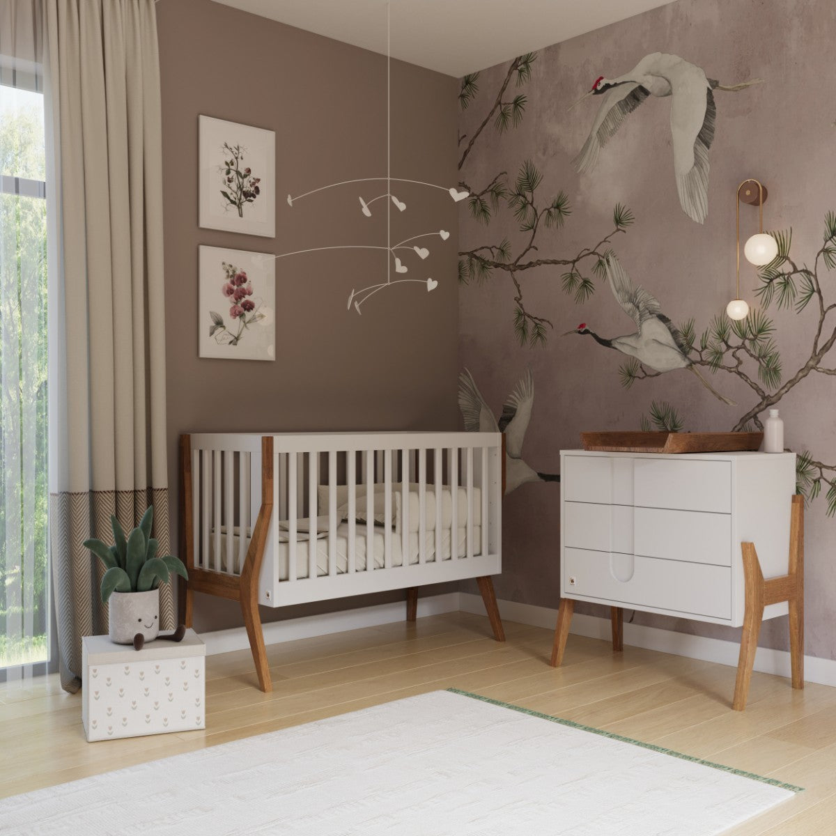 yappyicon ledikant van massief eiken 120x60 cm voor baby - detailfoto 4