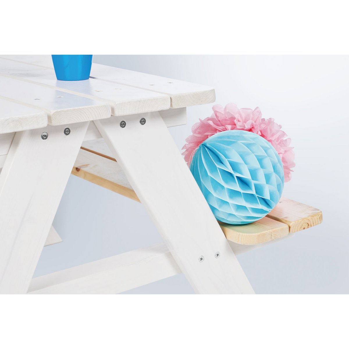 Kinderpicknicktafel Nicki für 4, wit