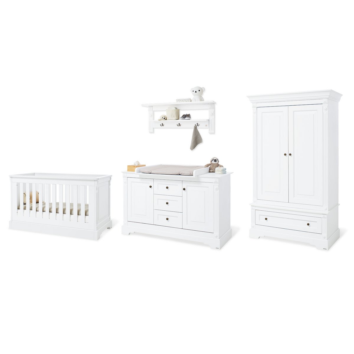 Babykamer Emilia extra breed – 4-delig met kledingkast