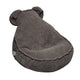 MeowBaby Aesthetic ribfluweel kinderzitzak met oortjes — Brown