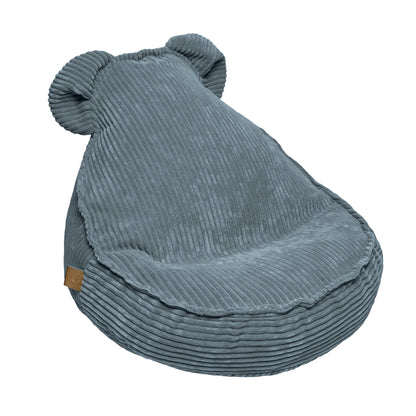kinderzitzak van teddystof in turquoise voor peuters en kleuters van 1 tot 4 jaar