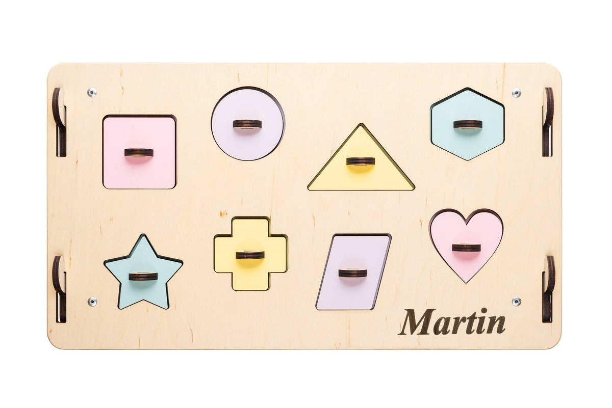 Maisonnette d'éveil BusyKids Busy Board – pastel naturel, édition limitée
