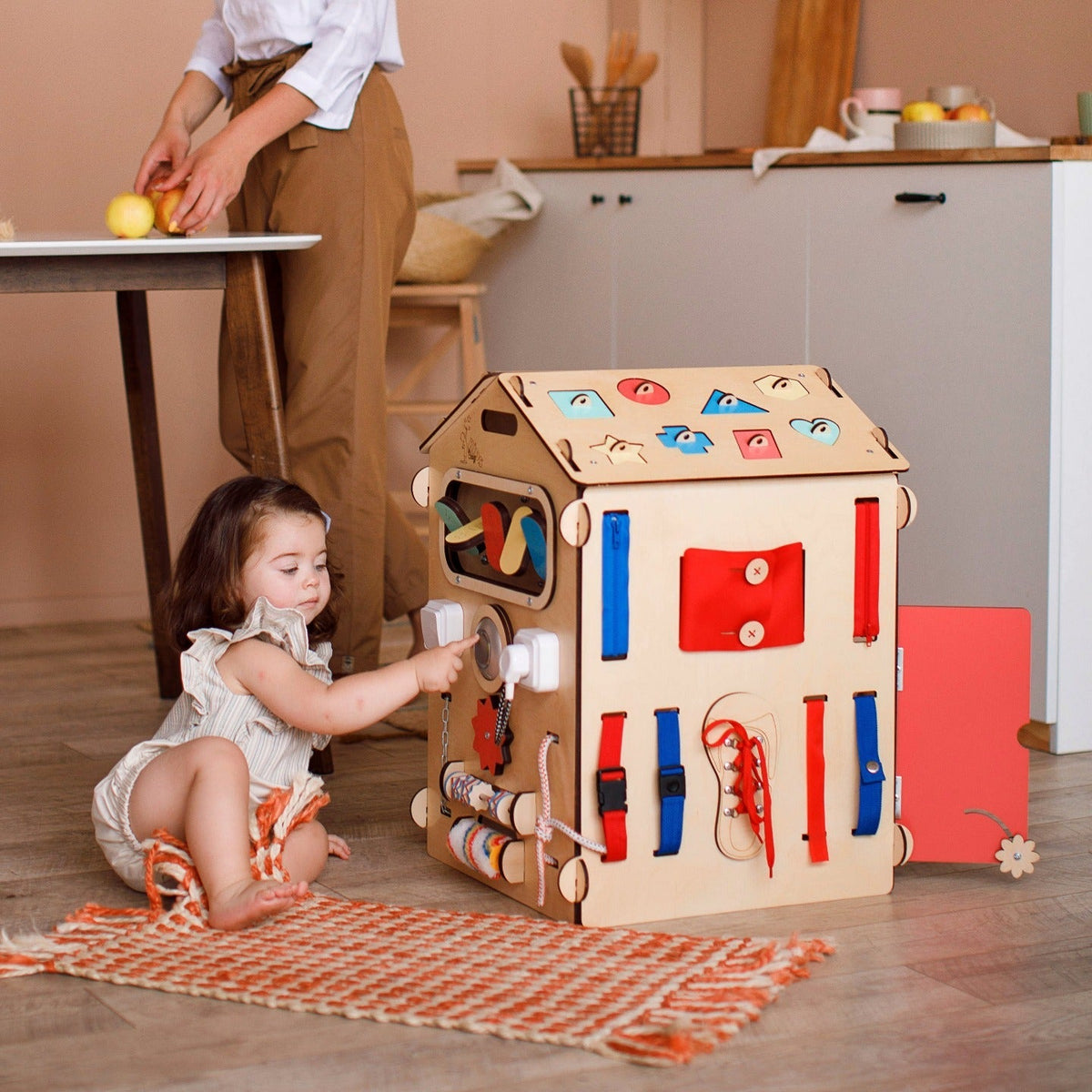 Maison de jeu BusyKids Busy Board – naturel