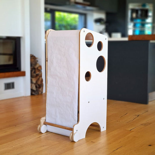 papierrolhouder voor leertoren