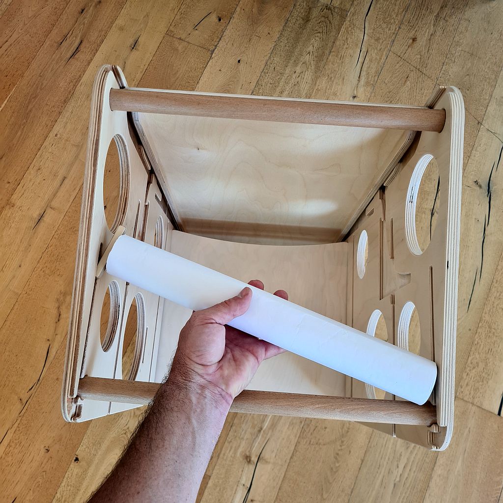 papierrolhouder voor leertoren