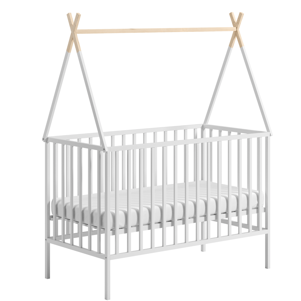 ATB TIPI lit bébé 120 × 60 cm – blanc – vue supplémentaire 3